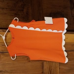 Victoria Beckham for Target bright orange/white sleeveless top, NWT women's M.